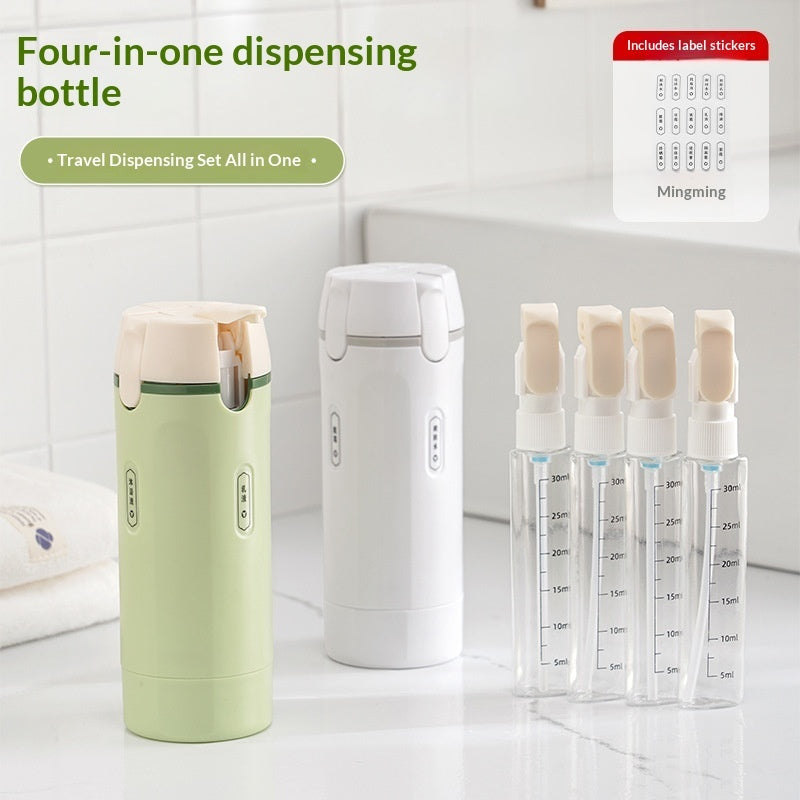 4-in-1 Leakproof Travel Dispenser Bottle